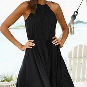 NWT PilyQ black halter dress